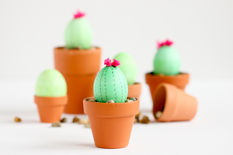 Cute Cactus Easter Eggs Craft for Kids