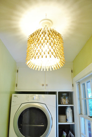clothespin chandelier