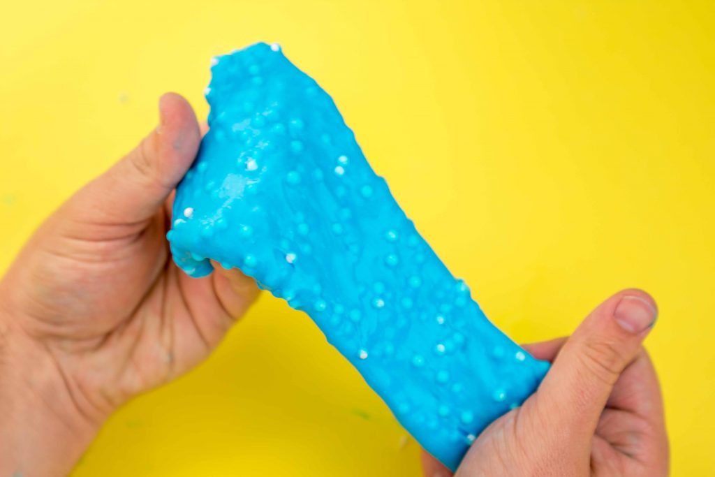 A color sky blue diy slime