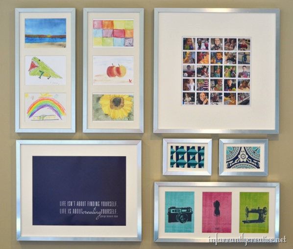 Displaying Kids artwork using a magnetic wall frames