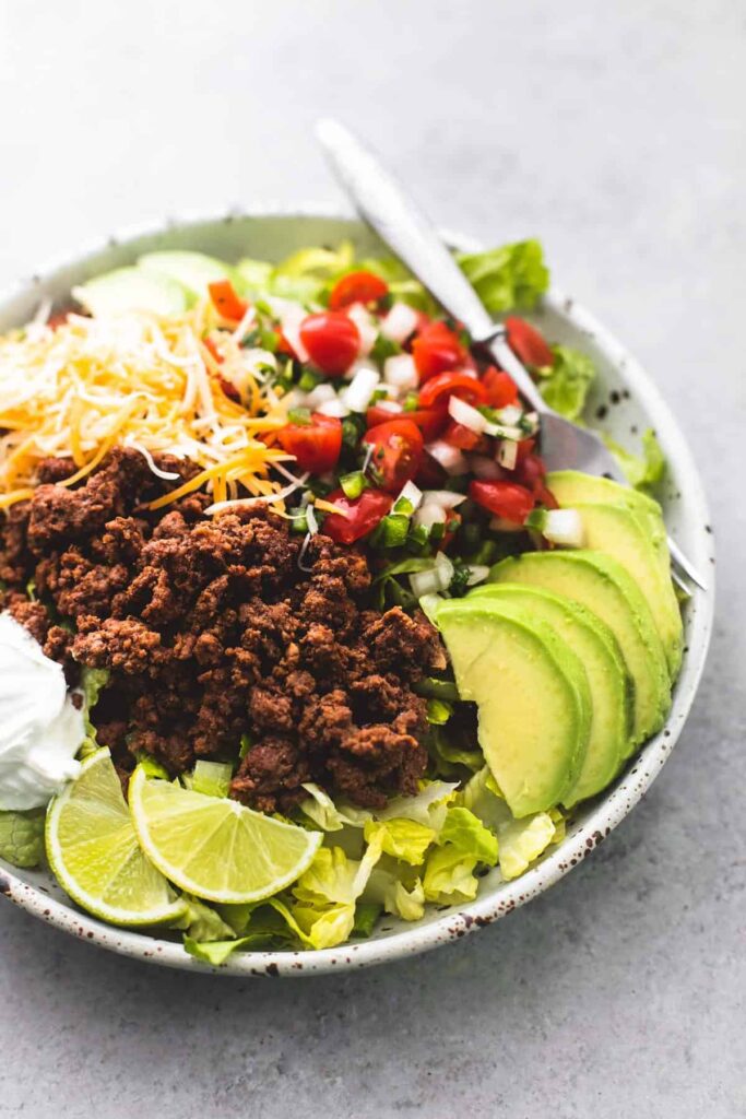 Easy and healthy Taco Salad Meal Prep bowls