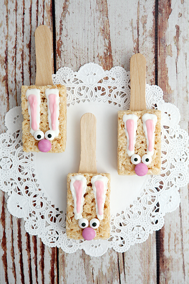 Super cute bunny designs Rice Krispie treats