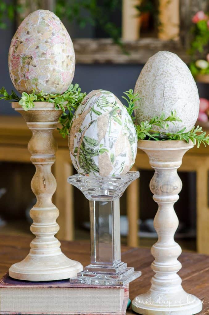 Quick and Easy DIY Decoupage Easter Eggs Spring Craft
