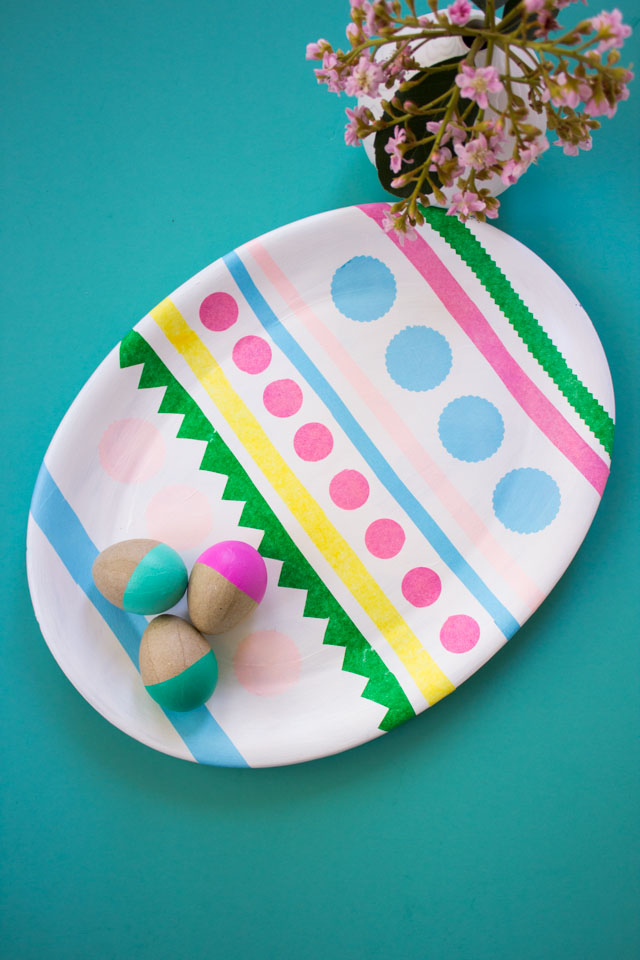 Thrifty DIY Easter Egg Tray Oval Platter Craft 