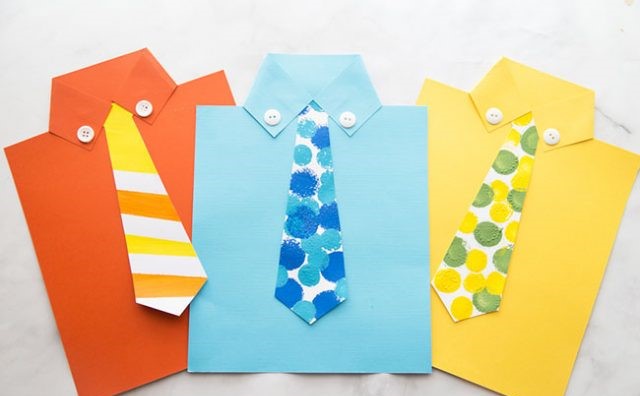 Easy and Colorful DIY Father’s Day Shirt Card to Make with Kids