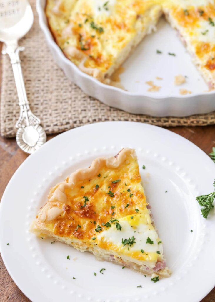 easy ham and cheese quiche