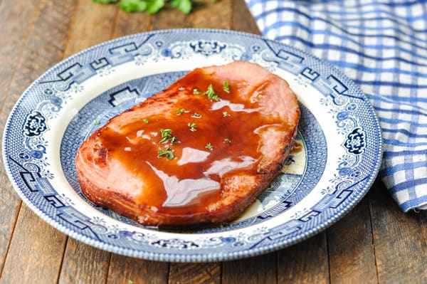 ham steak with savory brown sugar glaze