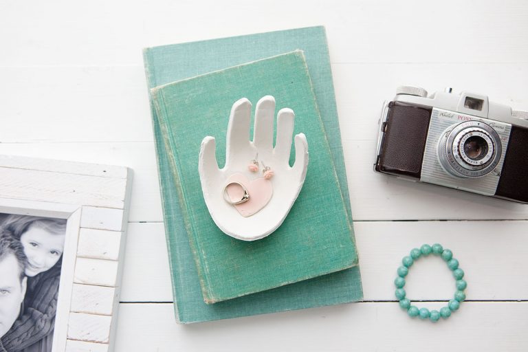 Child’s Handprint Clay Jewelry Dish Perfect Gift for Mother's Day