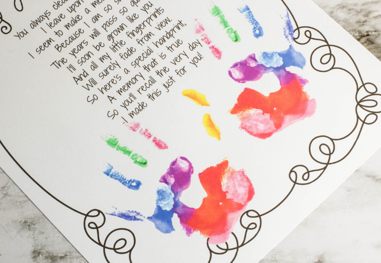 Adorable Handprint Poem Craft for Mother's Day Fun Activity for Kids 