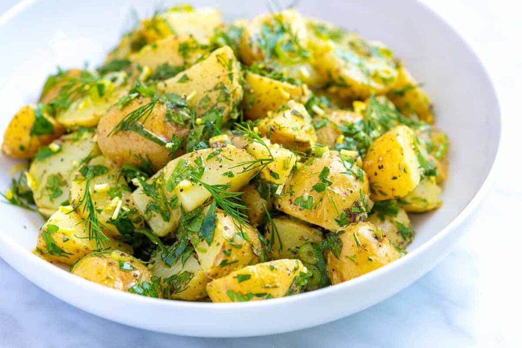 delicious and easy herb potato salad