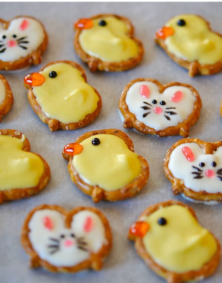 pretzel bunnies and ducks such a cute Easter treat