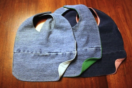 Best Baby Bibs from Old Jeans and Tee Shirts cute and easy upcycle project