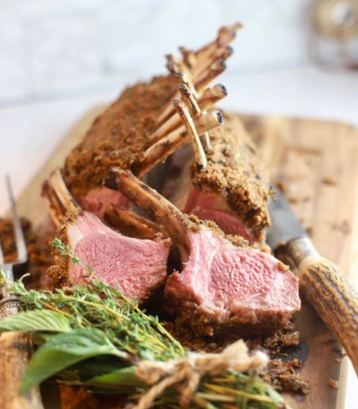 ROASTED RACK OF LAMB WITH GARLIC AND HERBS delicious crowd-pleasing main-dish