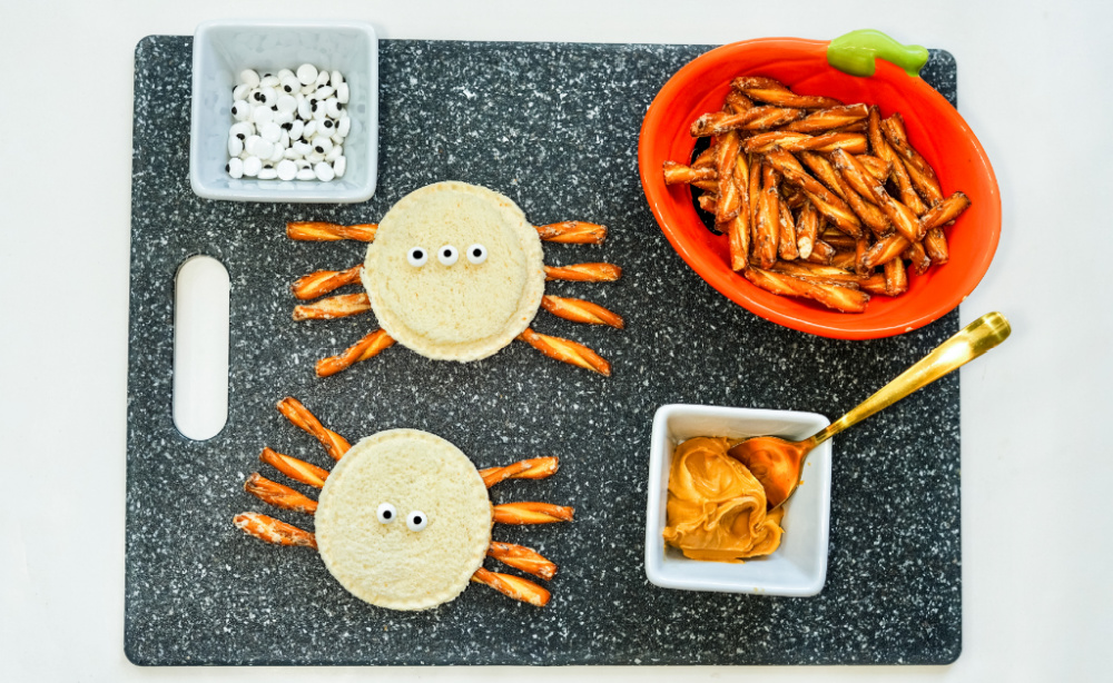 Spider Uncrustables Halloween snack