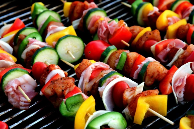grilled veggies kabobs 