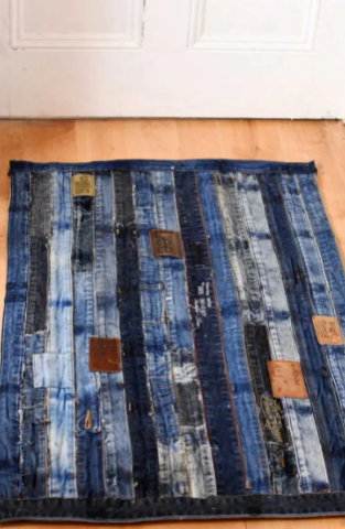No-Sew Cool Denim Rug craft for the house