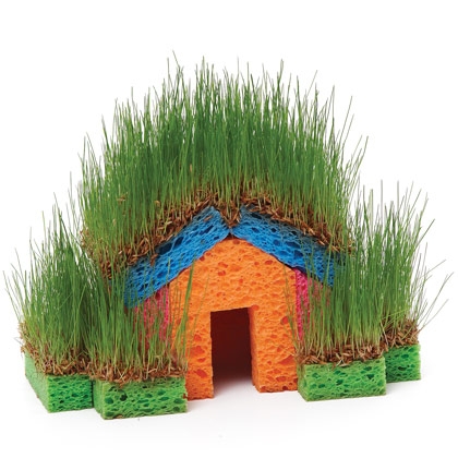 Educational DIY Mini Grass Houses for Kids