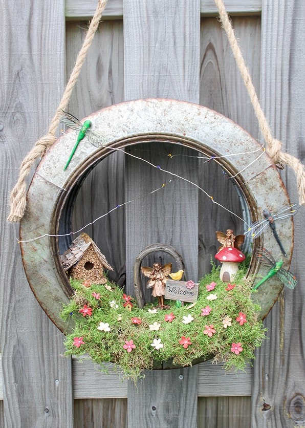 Fairy Garden Wreath DIY Spring Home Decor