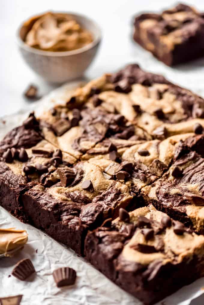 Peanut Butter Swirl Brownies delicious recipe for the holidays