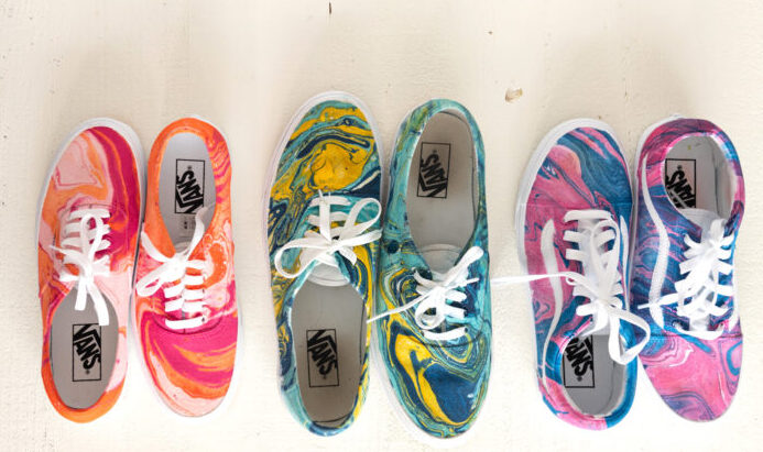 Fun Unique Custom Shoes Hydro Dip Vans For Kids