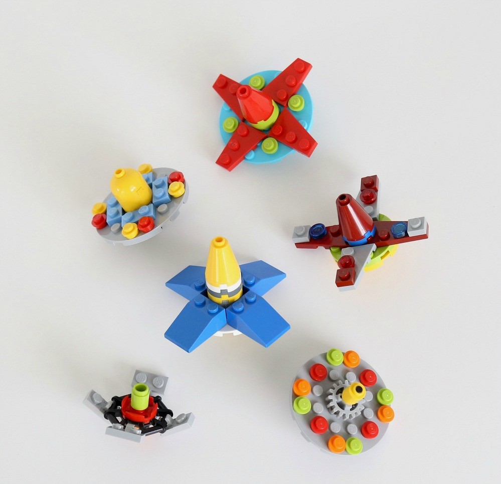 Fun Spinning Tops LEGO Building Activity for Kids