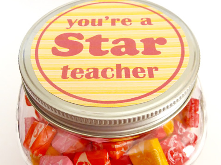 Teacher gift in a mason jar