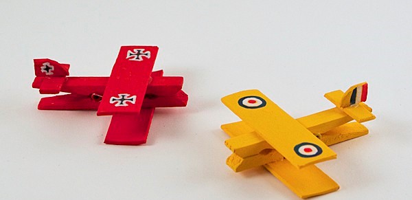 Snoopy inspired clothespin airplane