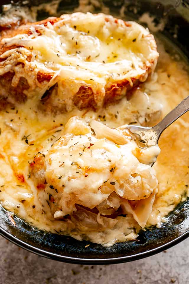 Slow Cooker French Onion Soup perfect for fall