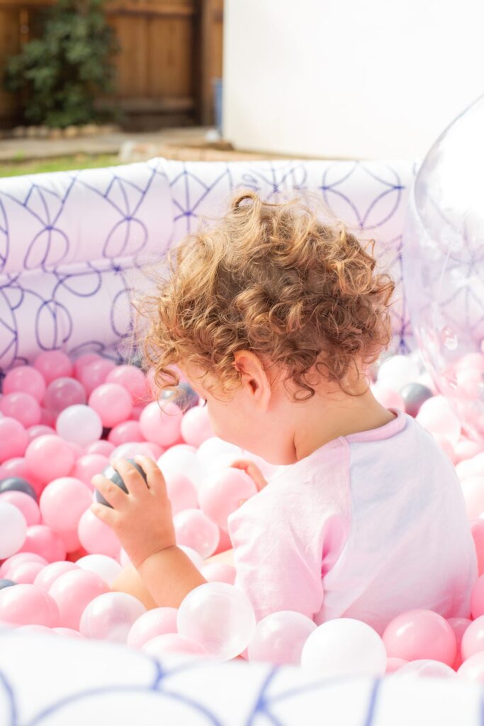 DIY ball pit perfect for 1st birthday party