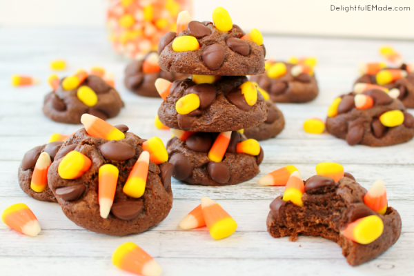 Double Chocolate Candy Corn Cookies