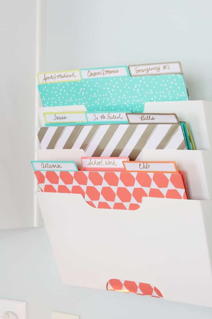 Back to School paper clutter organizer 