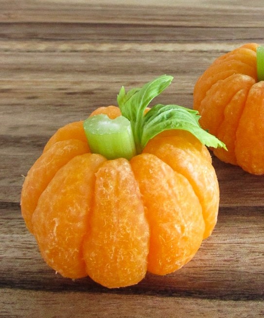 Tangerine pumpkins a healthy fall snack for all ages