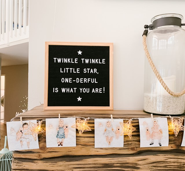 “Twinkle Twinkle Little Star” themed 1st birthday party