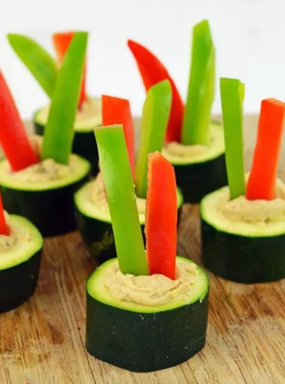 Vegetable Hummus Bites a great addition to your child’s school lunch