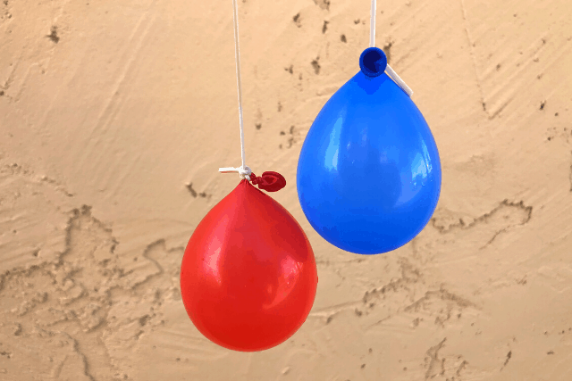 Water balloon yoyos a super fun to make with kids at home