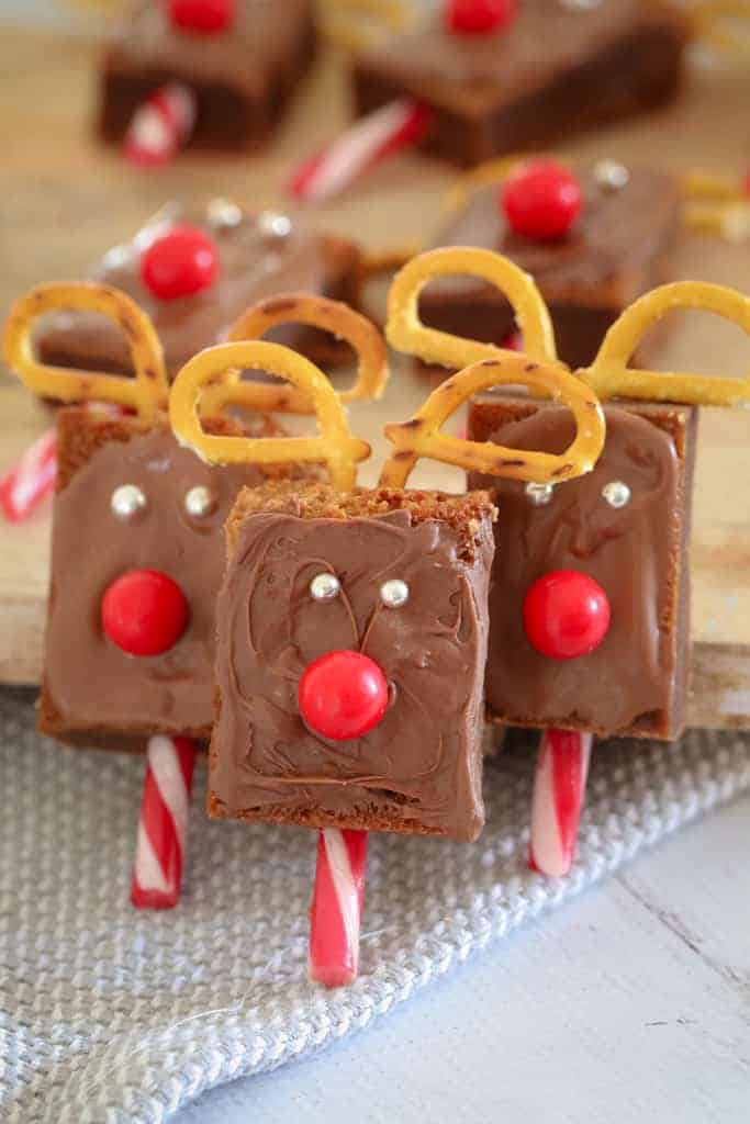 cute-as-a-button Christmas Reindeer Brownies