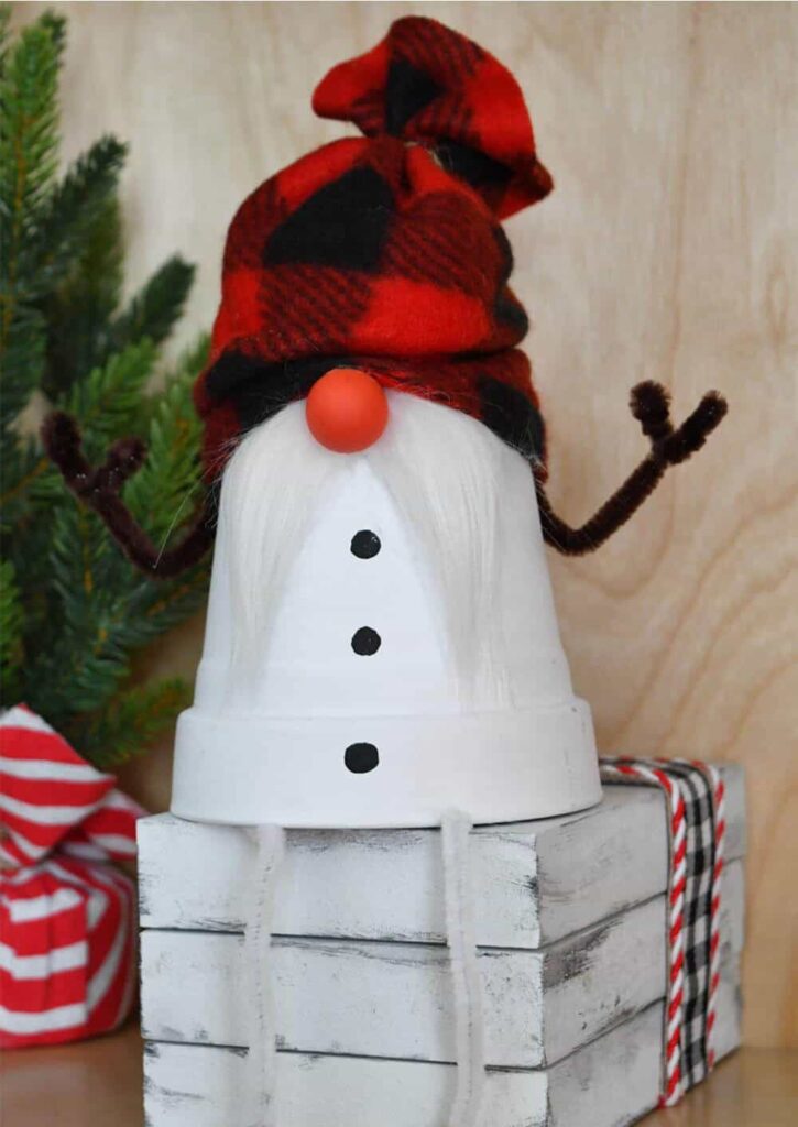  clay pot snowman gnome perfect for Christmas decor