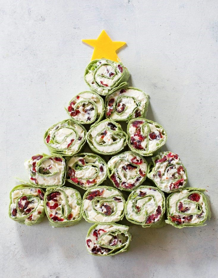 Cranberry and Feta Pinwheels the perfect Christmas appetizer