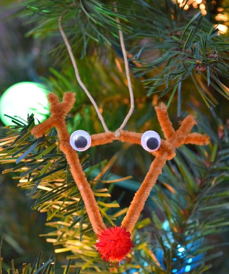 Pipe Cleaner Rudolph Ornament 