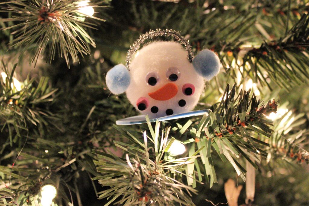 Cute Dollar Store Snowman Ornament