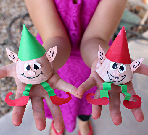 cute little elves made of egg carton