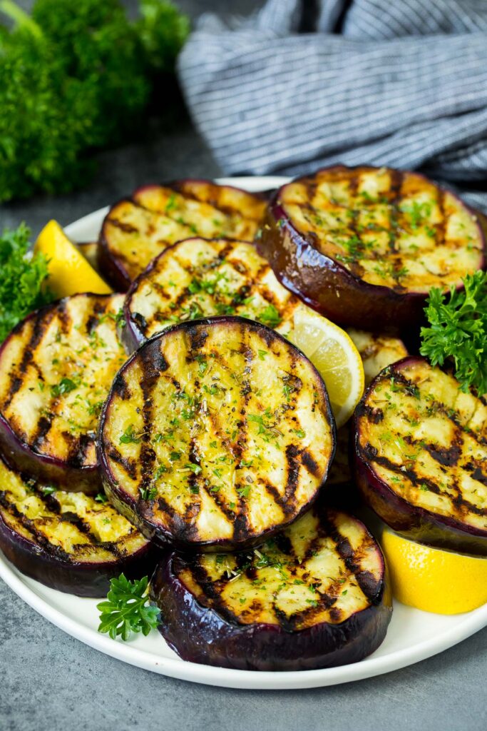 Grilled eggplant a healthy Fall side dish