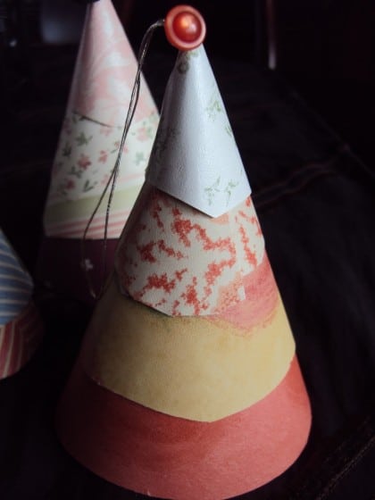 Layered Paper Cone Christmas tree craft