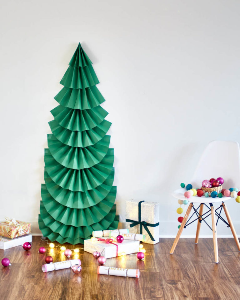 Life-Sized Folded Paper Christmas Tree
