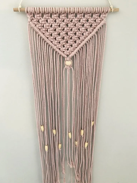Simple And Easy Macrame Wall Hanging with Beads Home Decor Project