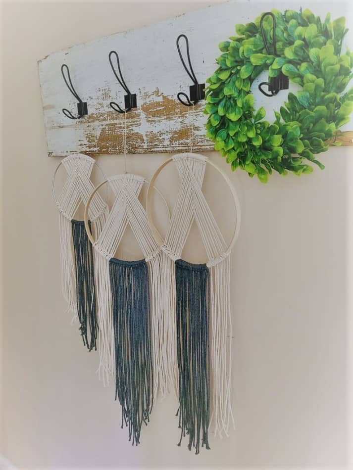Modern Macrame Wall Hanging on Embroidery Hoop