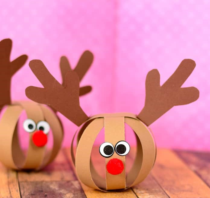  paper ball reindeer craft