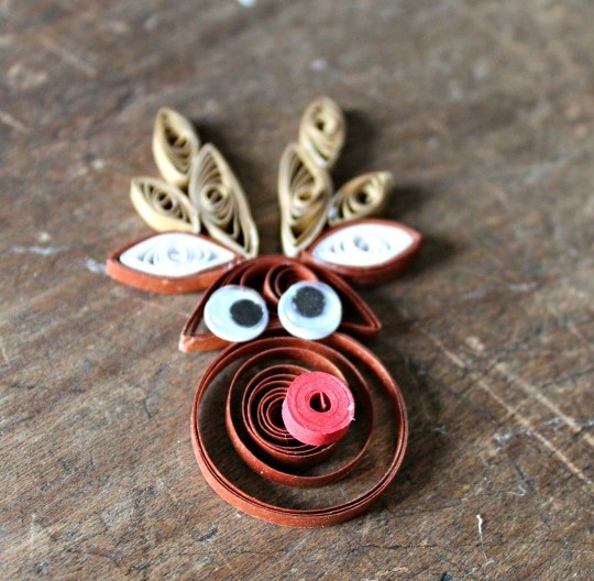 Paper Quilled Rudolph Reindeer Ornament
