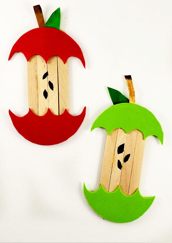 Easy and Fun Fall Apple Popsicle Stick Craft