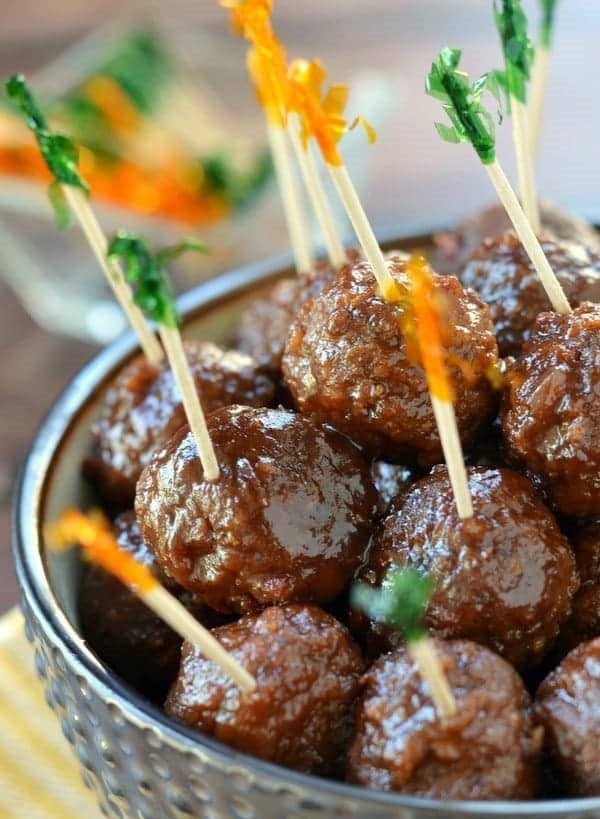 Slow Cooker Cocktail Meatballs perfect for your next party! 